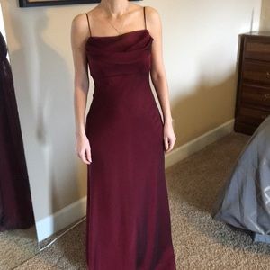 Cranberry draped dress
